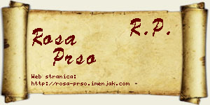 Rosa Pršo vizit kartica
